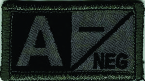 ACU A- Negative Blood Type Patch