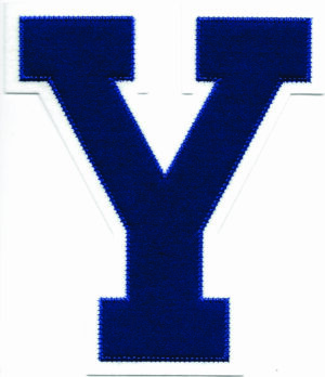 6" Blue Felt Letter Y Patch