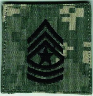 ACU Sergeant Major Rank Patch E-9 E9 SGM Fits VELCRO® BRAND Fasteners