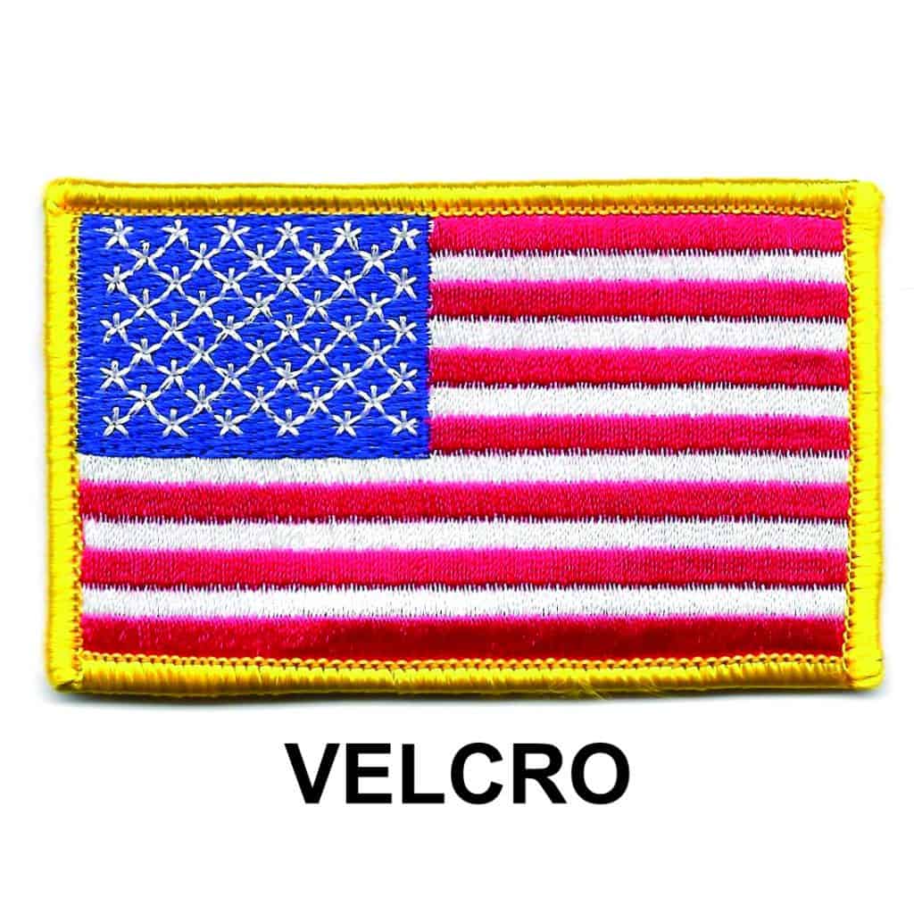US Flag Patch with Hook & Loop (Velcro)