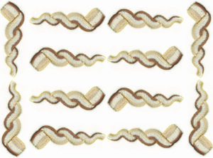 Beige Spiral Sea Shell Patch Set of 12