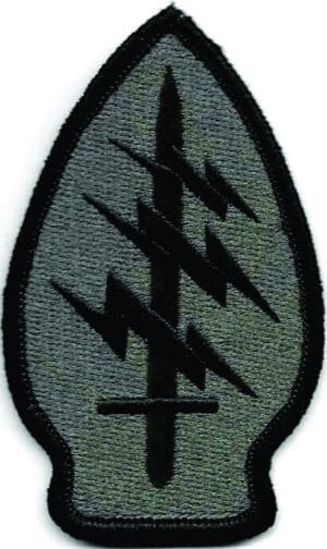 3¼" Army Special Forces Command SSI Patch Hook Fastener Subdued ACU Tab