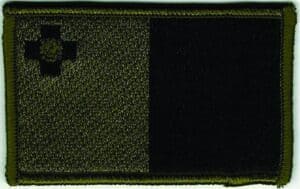 2x3.25" Green Maltese Cross Flag Patch Hook Fastener Tactical Morale Patch