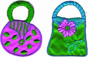 2pc Colorful Purse Patches Embroidered Iron-On