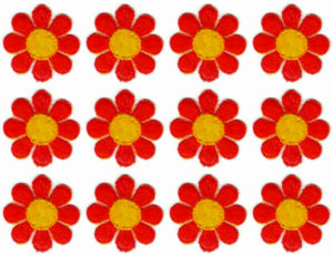 12 pcs Orange Daisy Flower Patches