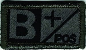 B+ POS Blood Type Patch – ACU Tactical Military Uniform Hook Backing