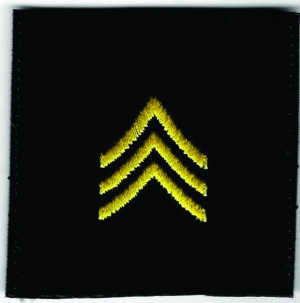 Sergeant Rank Patch - Yellow Black