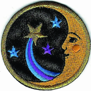 Moon Face Astrology Patch Embroidered Cut out Iron on Sew on (2" in)
