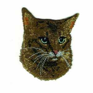 Tan Somali Cat Patch Embroidered Iron on Sew on Cut out