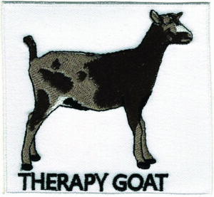 Therapy Goat Patch Embroidered Iron on Sew on