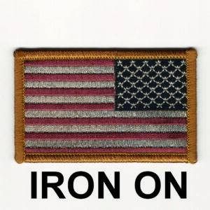 Reversed US Flag Patch Vintage Iron On Tactical Military Morale USA Emblem (3 1/4" in)