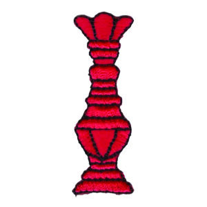 Queen Chess Piece Patch Iron On 2” Red Embroidered Applique DIY Craft