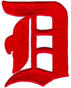Red Old English Letter D Patch 3” Iron On Embroidered Alphabet Applique Monogram DIY Craft